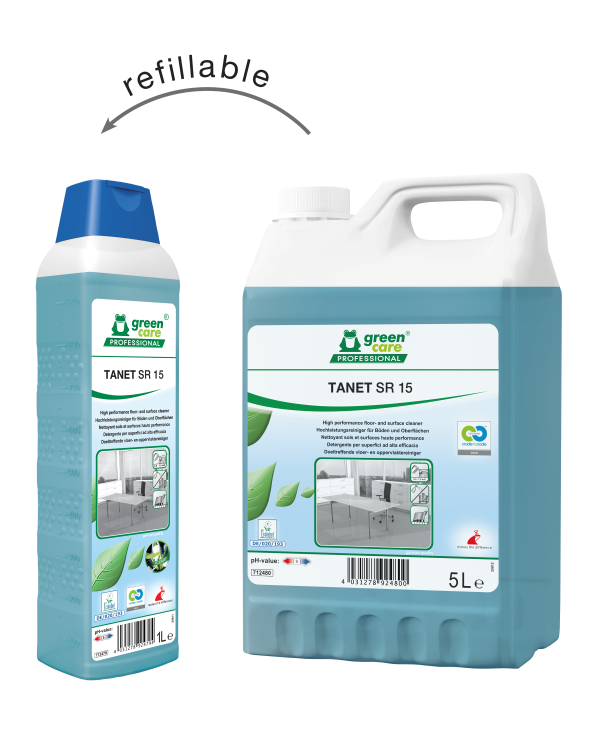 Detergent pentru pardoseli si suprafete lavabile 1-5L - Tanet SR 15 - Tana - 24631